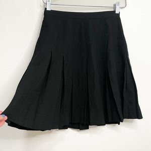 Vintage Academia Bergdorf Goodman Black Pleated Mini Skirt 8